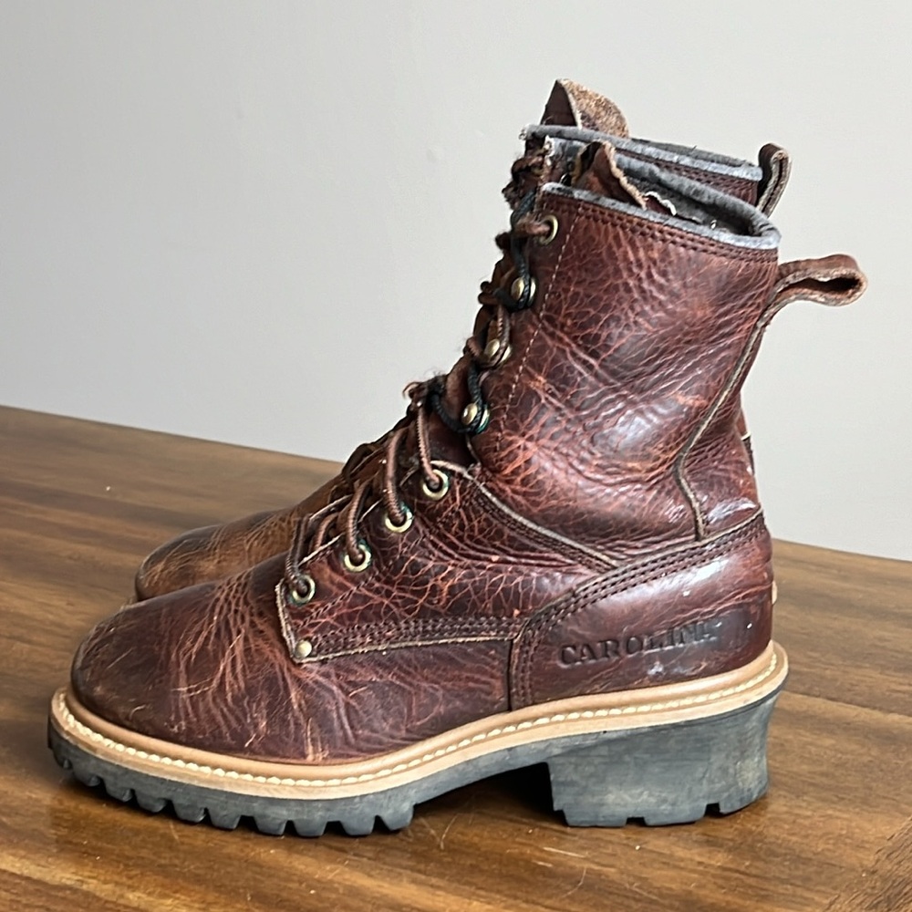 Carolina Women's Brown Lace Up Boots - Picture 5 of 16